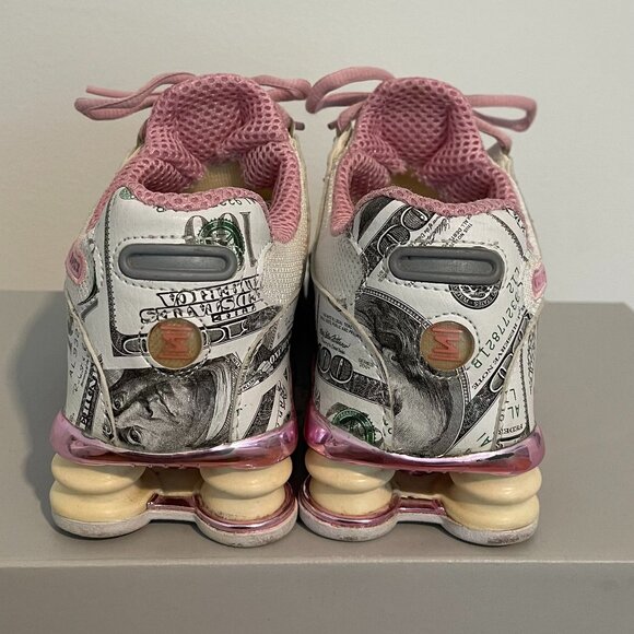 Rare PINK Nike Shox USA Money $100 Bill Sneakers – Size 7 - Picture 6 of 9